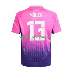 Camisola Alemanha Thomas Muller 13 Homem Equipamento Segundo Euro 2024 Manga Curta